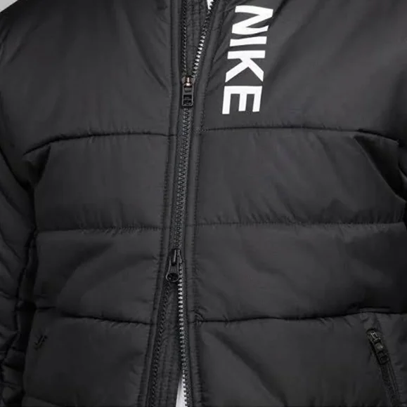 Nike Therma Fit Synthetic Fill Puffer Jacket Coat Hooded Black Mens-XLarge